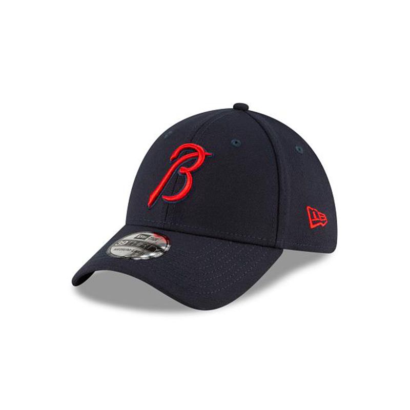 MLB Atlanta Braves Ligature 39Thirty Stretch Fit (ZZO1226) - Blue New Era Caps